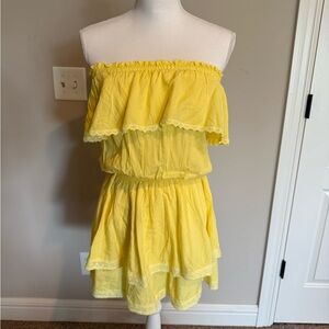 Melissa Odabash Sunny Yellow Ruffle Dress